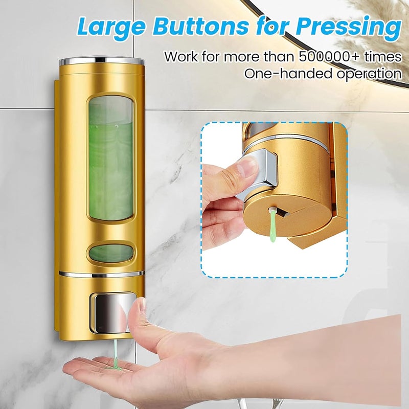 Kytree Foam Hand Liquid Soap Dispenser, 400ml Bathroom Shower Dispenser Gel Container Shower Pump Dispenser and Organizer for Bathroom Kitchen Hotel, Refillable Liquid Lotion Soap Dispenser Wall Mounted - Image 4